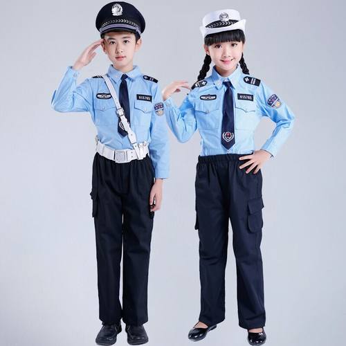 儿童警察服男童小交警套装