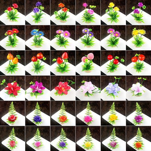 点缀花草意境菜肴喜宴摆盘装饰花