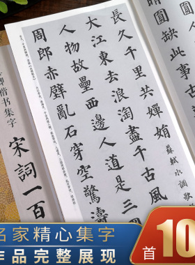 颜真卿楷书集字宋词一百首 收录颜真卿楷书经典碑帖集字古诗词作品集临摹教程 楷书毛笔书法字帖颜体多宝塔碑颜勤礼碑楷书集字宋词