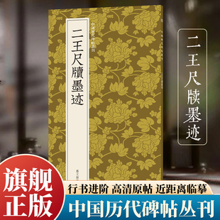 二王尺牍墨迹 行书章法笔法高清原碑帖+近距离临摹可平摊毛笔书法字帖进阶临摹教材范本基础教程 旗舰正版中国历代碑帖丛刊