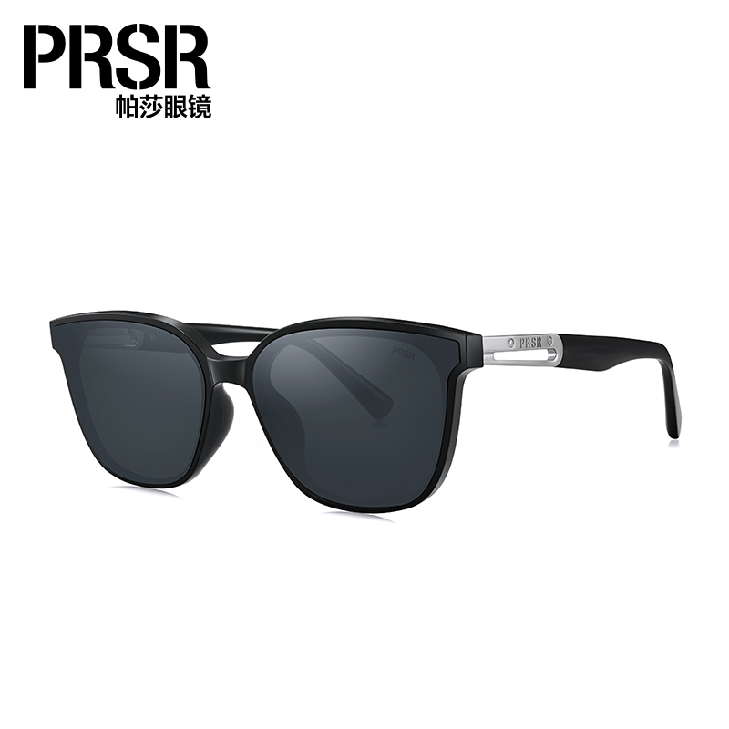 帕莎个性黑超大框太阳镜可配近视