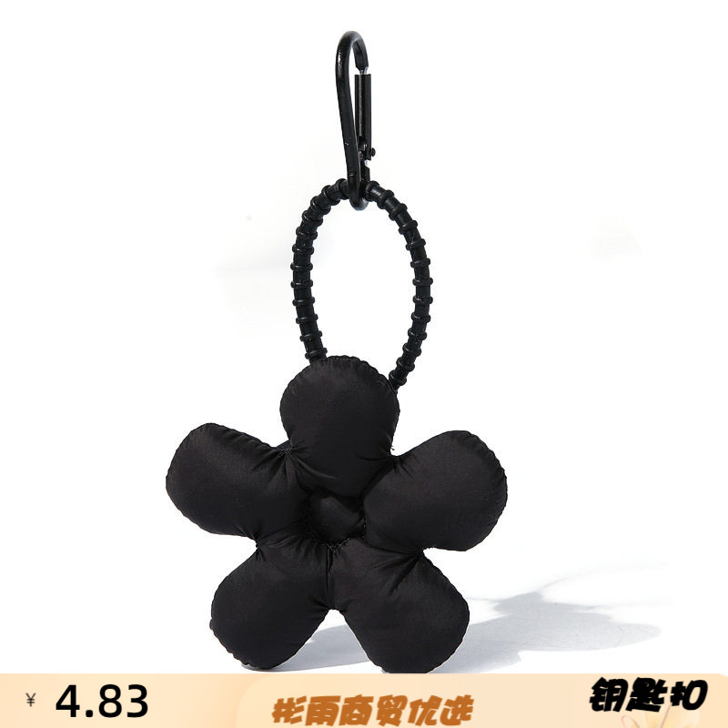 ins风网红黑色绿色花朵包包挂件