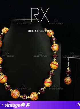 复古宫廷风法式西洋手工琉璃项链