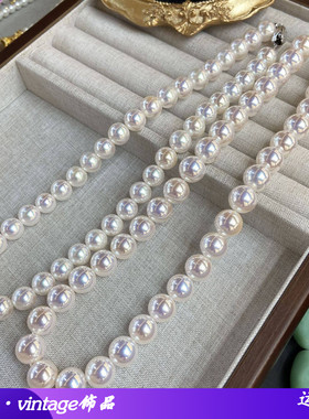 白色10mm12mm天女珠项链珍珠圆润