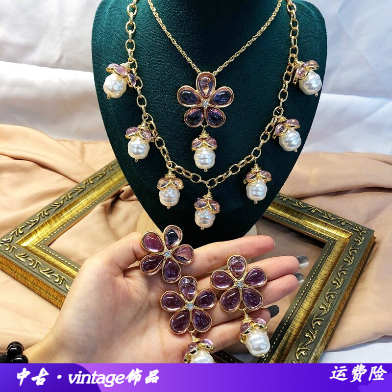 厂家现货西洋中古镀真金优雅耳钉