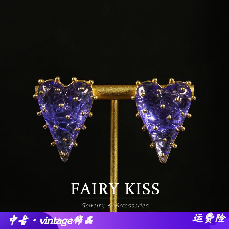 外贸热销复古清新电镀真金蓝色爱