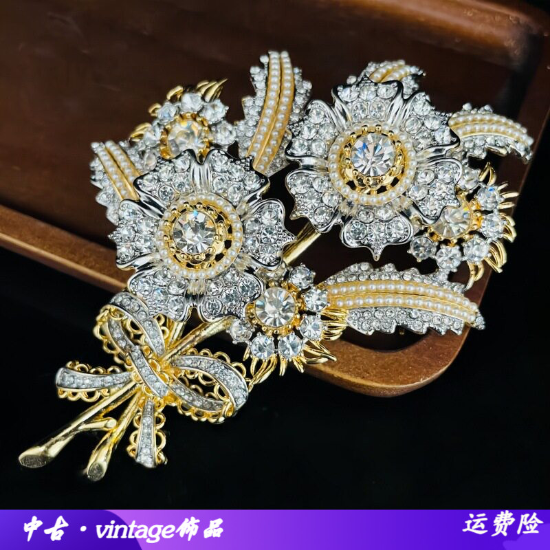 复古vintage精致设计感重工满钻