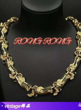 -合金青岛中古饰品翠法丽金项链