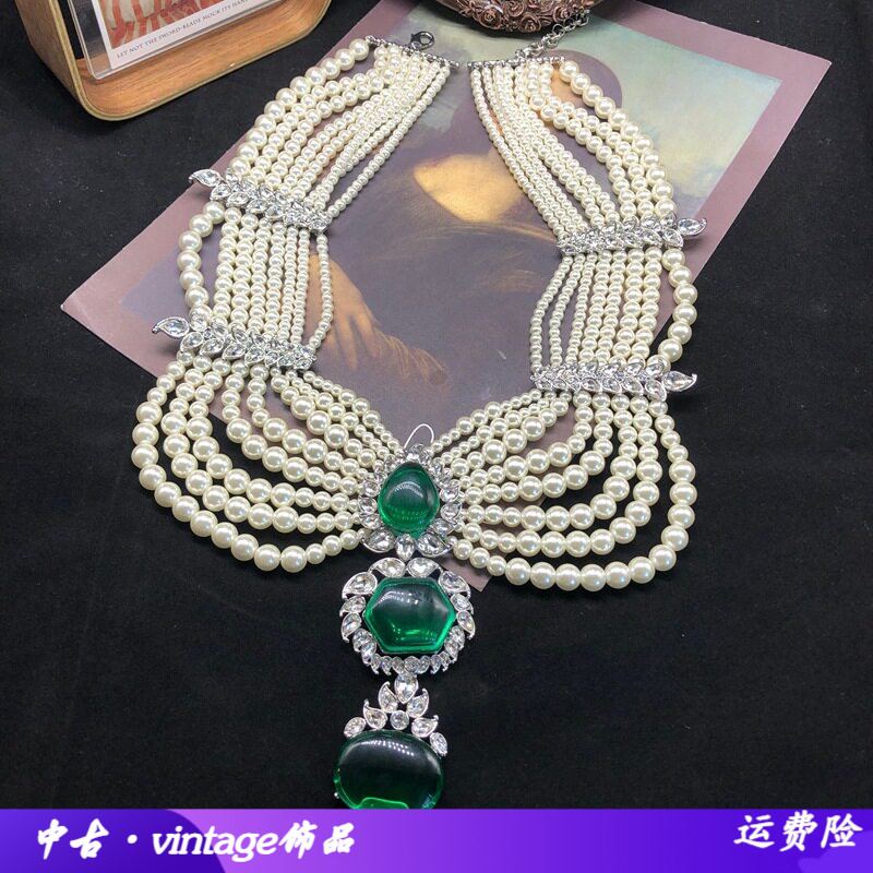 多层设计感重工百搭珍珠串珠项链