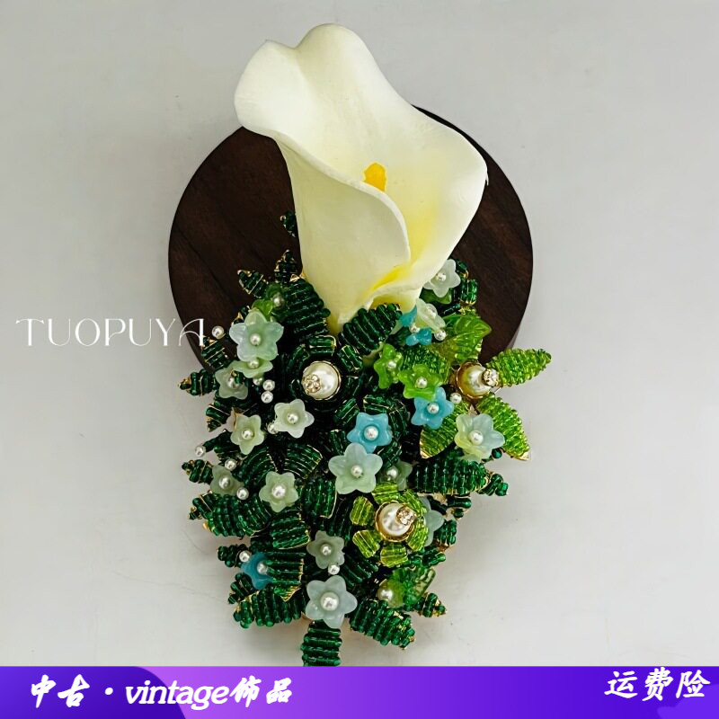 法式复古vintage花朵胸针时尚新
