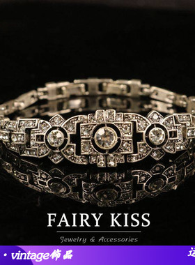 欧美外贸精致密镶满钻复古手链青