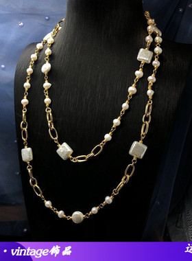 饰品养殖珍珠项链长款扫肩耳环套