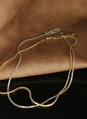 欧美气质小众款蛇骨链项链简约百