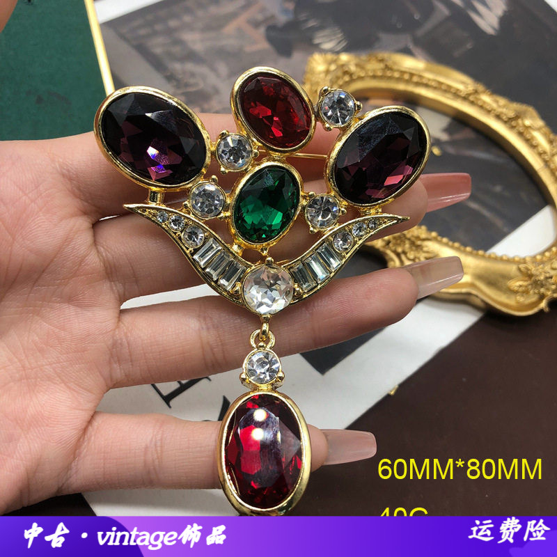 西洋宫廷风胸针镀真金高级感重工