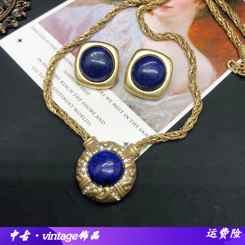 西洋复古风铜链镀真金做旧效果项
