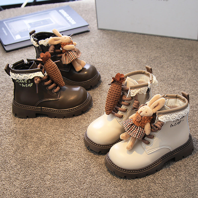 女童靴子卡通毛绒兔子萝卜马丁靴2024冬季款二棉鞋女宝宝短靴女孩,童鞋/婴儿鞋/亲子鞋,皮鞋,淘宝优惠券,粉丝福利购,淘宝优惠卷