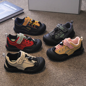 男童女童休闲鞋 新款 潮 软底防滑防撞皮面防水2025春秋季 儿童运动鞋