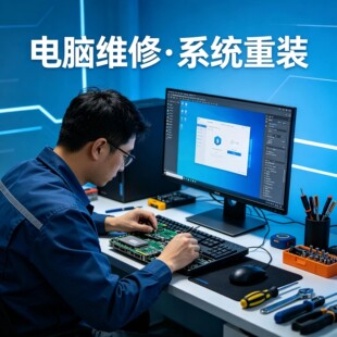 电脑系统维修远程故障咨询修复重装蓝屏卡顿驱动安装网络问题咨询