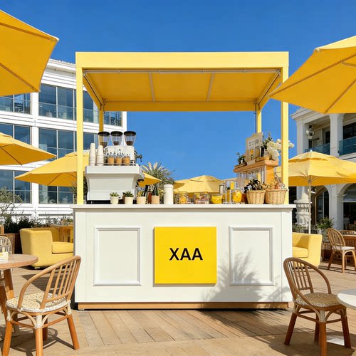 多巴胺黄户外移动售货亭