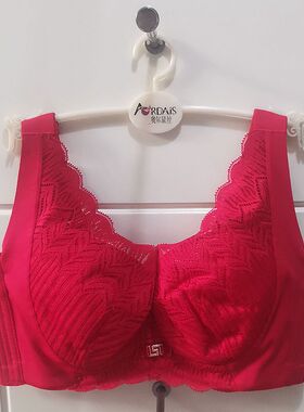 奥尔黛丝新款特价大红色文胸聚拢2720 CD调整型内衣大胸显小薄棉