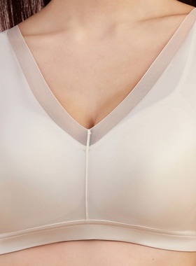 茜丝柔28201光面锁边宽肩无钢圈文胸无痕减压养护围聚拢大胸显小