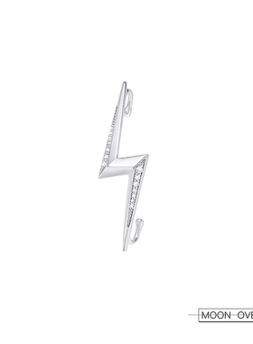 MOON OVER 小众简约百搭无需耳洞闪电钻石耳廓耳夹挂钩耳骨夹