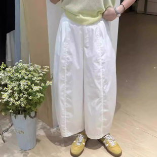 宽松高腰显瘦九分灯笼裤 韩系简约百搭气球裤 阔腿裤 女2025夏季 薄款