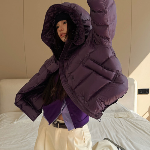 1988-更蓬松太阳花苞帽欧货原版保暖羽绒服外套(有质检)6966糖果