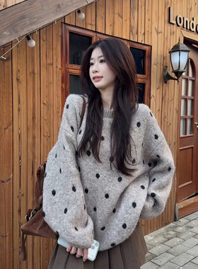 LUCKY LILI-5新款冬加厚宽松休闲慵懒风内搭针织衫保暖毛衣HS1316