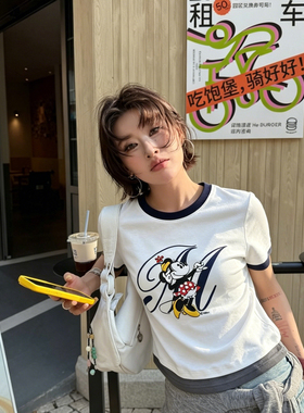 More..有熊-夏上新米奇圆领修身印花短袖T恤短袖T恤8951