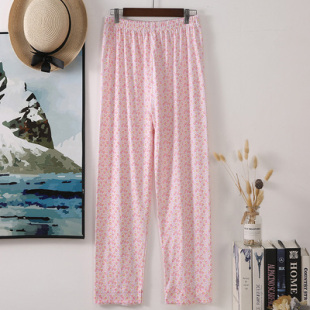 奶奶裤 春秋季 200斤老人休闲家居裤 女加肥大码 老太太纯棉透气睡裤