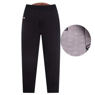 老人超厚过冬睡裤男开裆口爸爸冬季保暖棉裤百搭外穿爷爷驼绒裤子