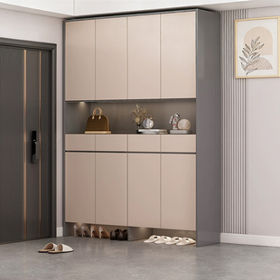 实木生态板入户鞋柜玄关柜一体家用门口楼道大容量客厅门厅储物柜
