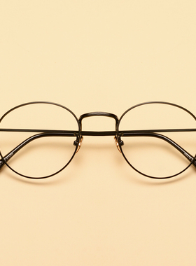 平光镜复古眼镜框女韩版潮文艺 圆框眼睛框镜架男配近视佐野一郎
