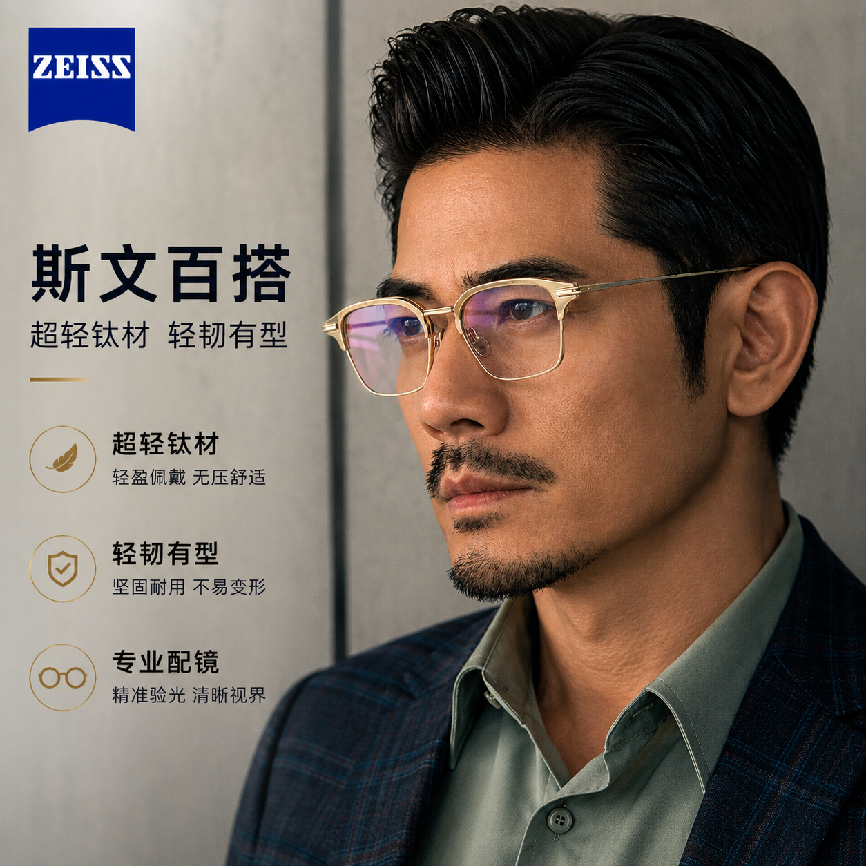 超轻纯钛眼镜框男款大脸近视专业网上可配度数设计师款眼睛架丹阳