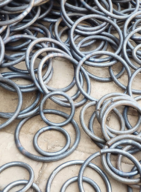 铁圈圆环铁环钢圈黑色钢筋环焊接圆圈O型手工DIY铁艺金属实心拉环