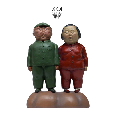 稀奇艺术限量雕塑站在高岗上结婚