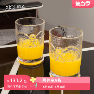 饰果汁杯 稀奇艺术天使浮雕冰水杯子生日礼品创意女生装