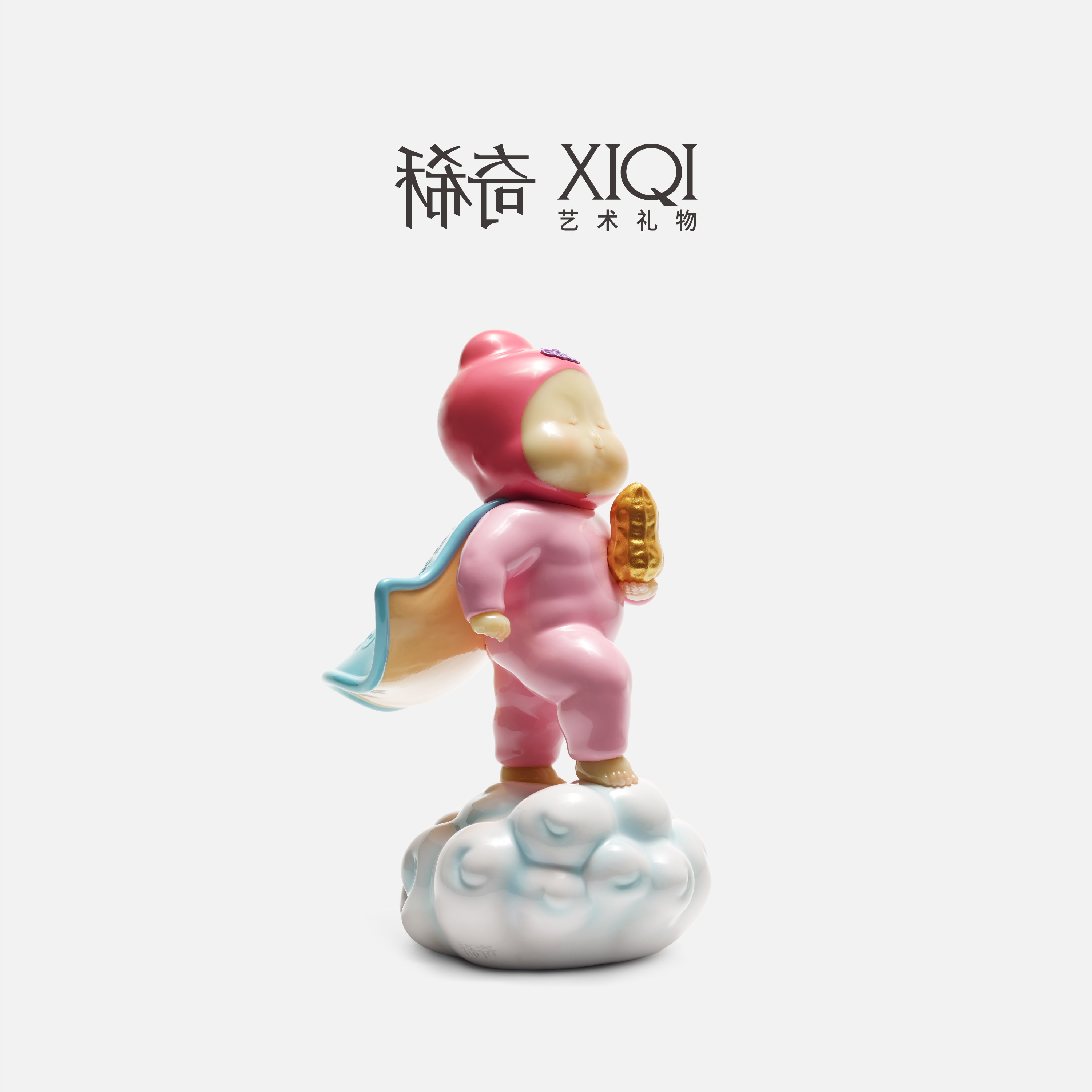 稀奇艺术新品《好事发生》多巴胺吉祥好运小福将送礼摆件桌面雕塑