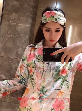 网红丝绒奢华风可外穿印花睡衣