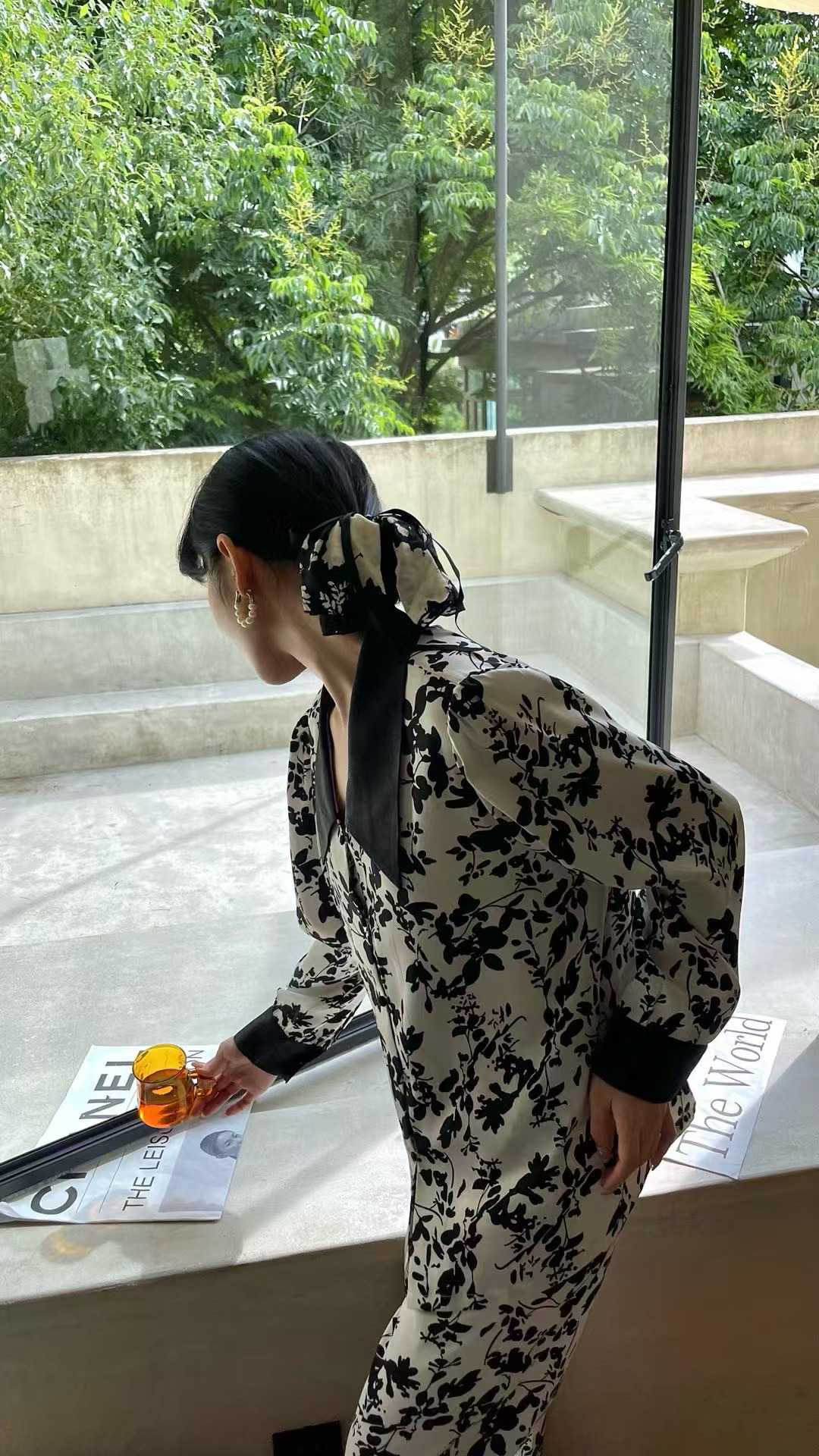 奢华花色睡衣女性感轻熟风气质高贵女人味洋气长袖家居服女春秋款