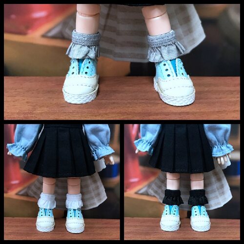 ob11袜子12分bjd飞边短袜