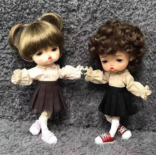 ob11娃衣百褶裙12分bjd娃娃衣服