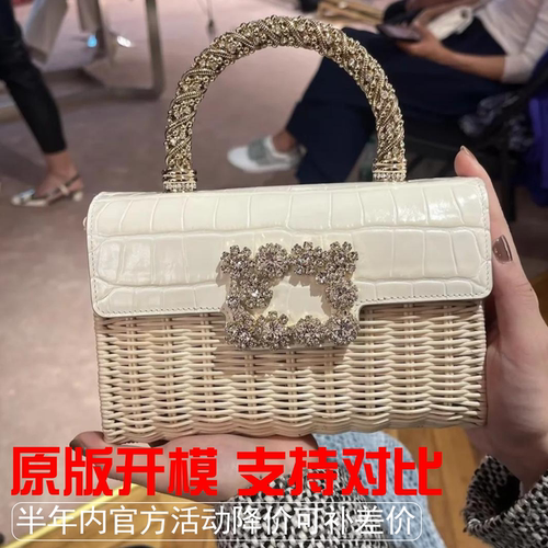 Rv女士迷你单肩斜挎编织手提包晚装包小方包御姐风通勤大牌潮流包