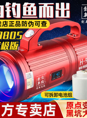 顶点夜钓灯H980S新款夜光灯强光大功率夜钓激光镭射炮超亮夜钓灯