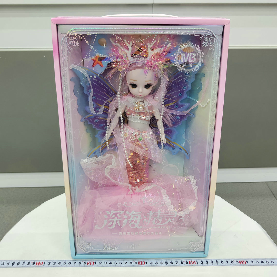 公主音乐讲故事婚纱美人鱼娃娃598-163女孩儿童益智过家家玩具