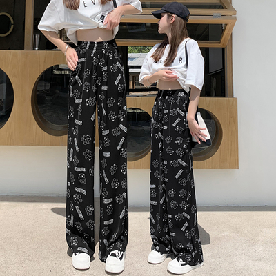 夏季可爱学生休闲冰丝长裤子女