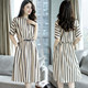 特价 包邮 版 春夏季 连衣裙子 唯品会女装 百搭条纹短袖 清仓特卖9.9元