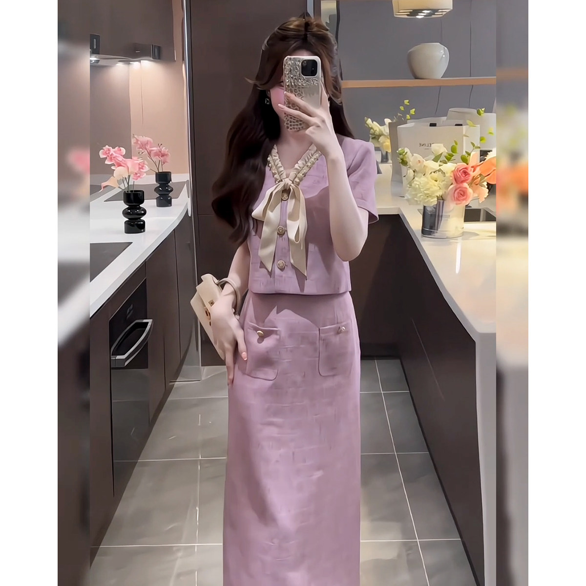 贵气名媛轻奢重工设计小香风套装女2026夏季流行高级感短裙两件套,女装/女士精品,时尚套装,淘宝优惠券,粉丝福利购,淘宝优惠卷