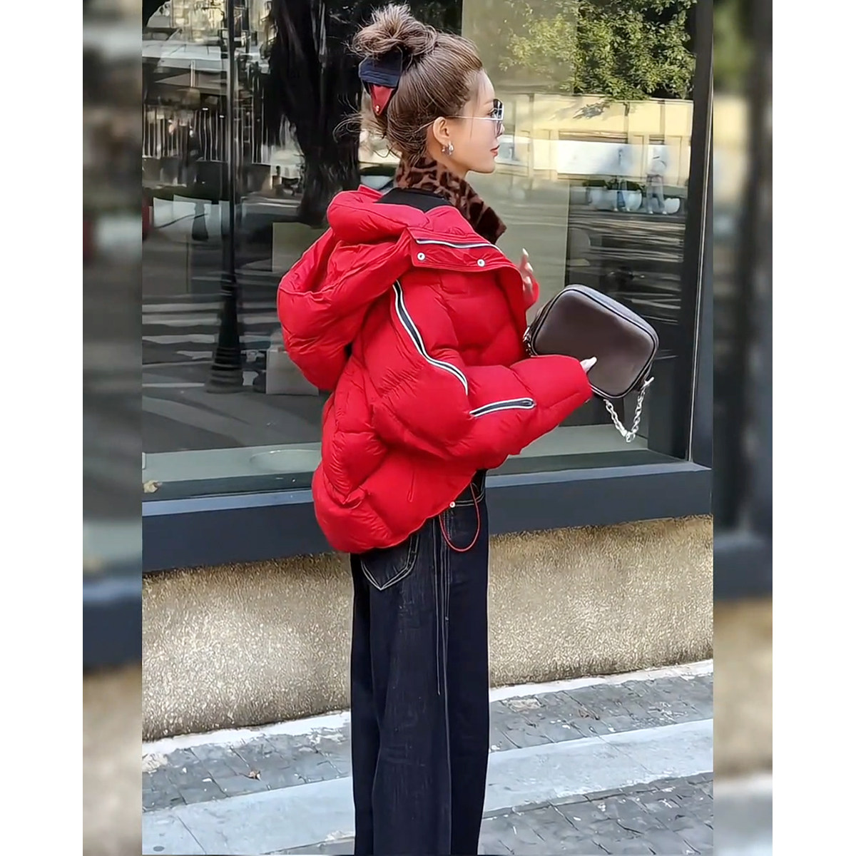 小个子复古气质美式设计感连帽羽绒服女短款百搭冬季爆款减龄外套,女装/女士精品,羽绒服,淘宝优惠券,粉丝福利购,淘宝优惠卷